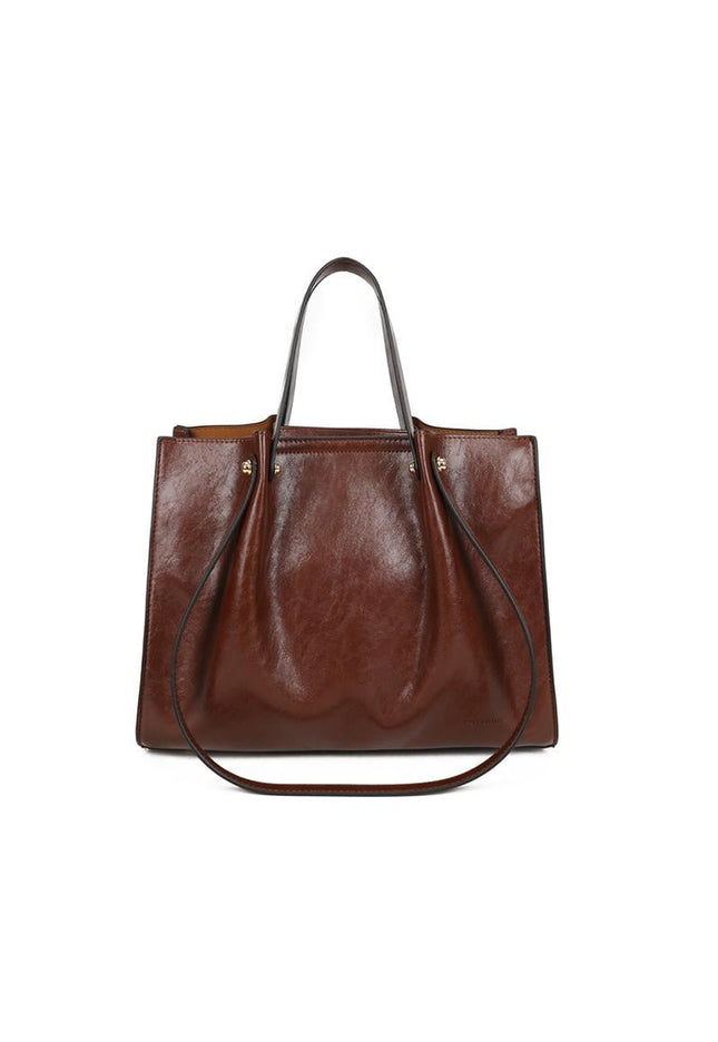 OP=OP.07.NL Bruine Schoudertas Shopper