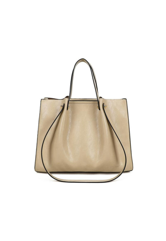 OP=OP.07.NL Beige Shopper Tas met Hengsels