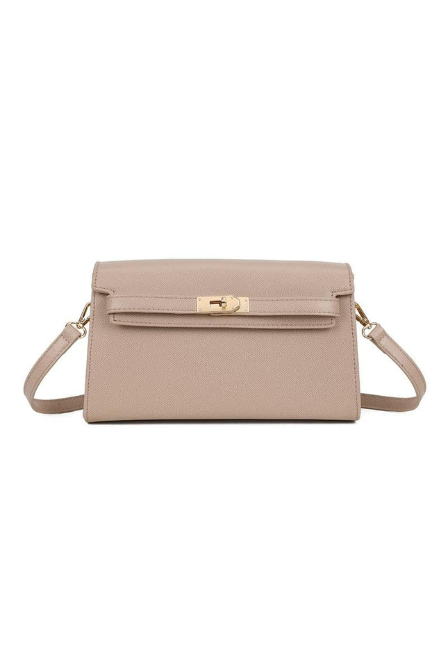 OP=OP.07.NL Beige Tas met Riempjes