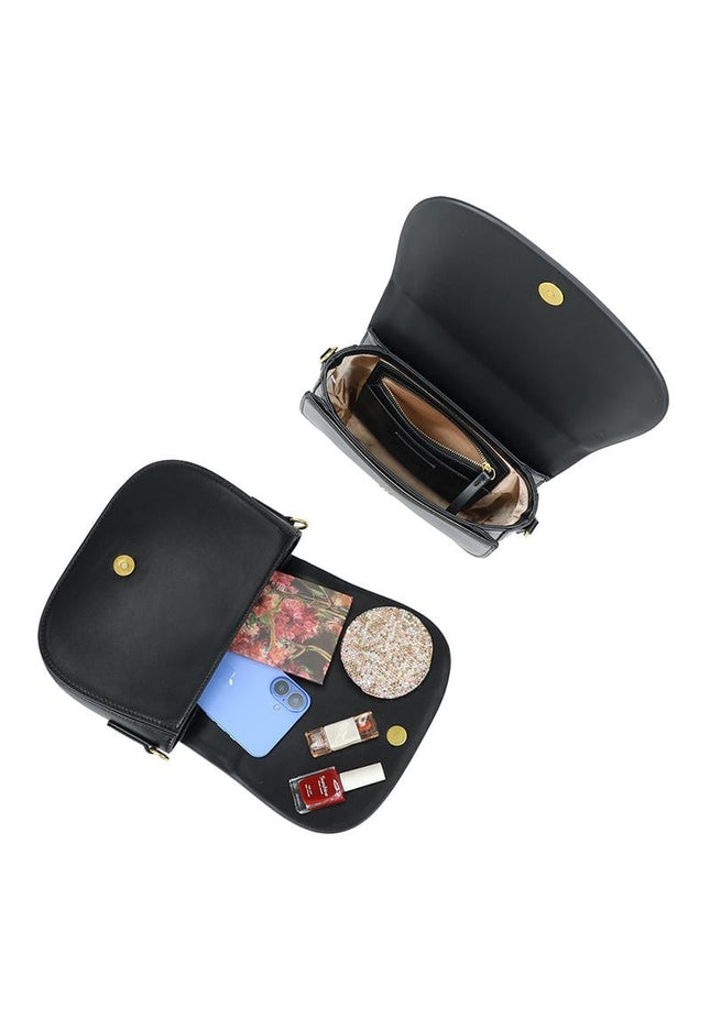 NEW240925 Zwarte Crossbody Tas met Schouderband