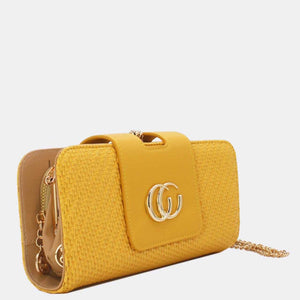OP=OP.07.NL Gele Clutch met Ketting