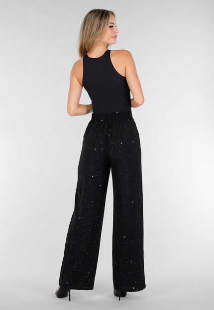 Zwarte Glitter Pantalon