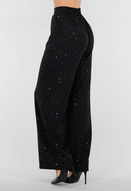 Zwarte Glitter Pantalon