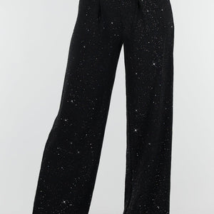 Zwarte Glitter Pantalon