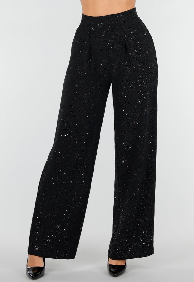 Zwarte Glitter Pantalon