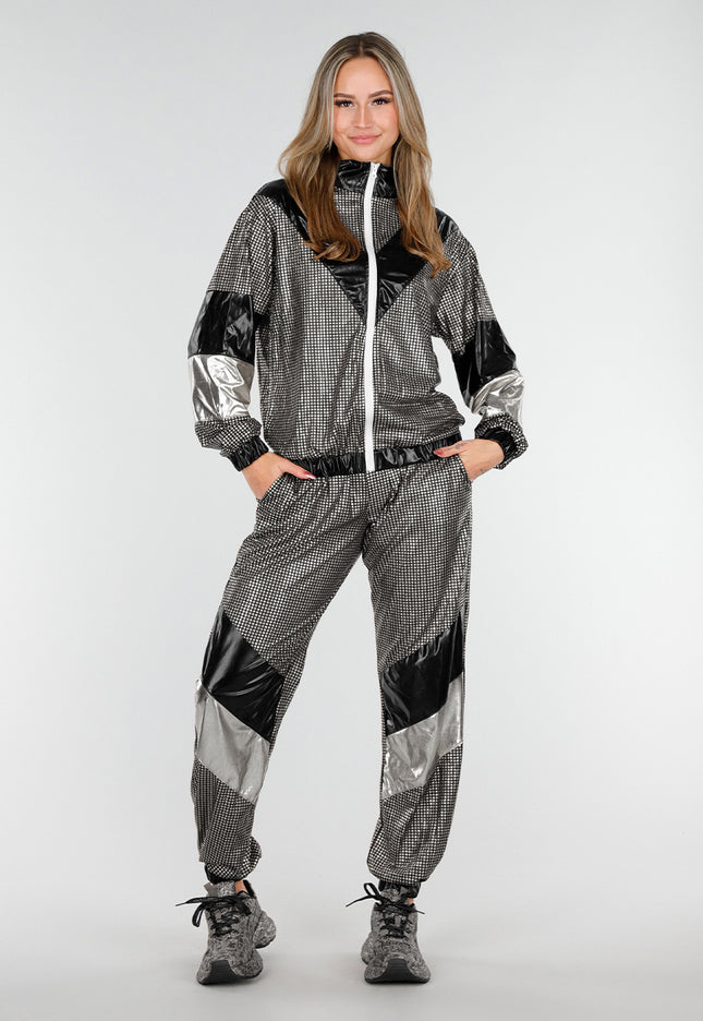 KOSTUUM Zilver Zwart Gabber Pak