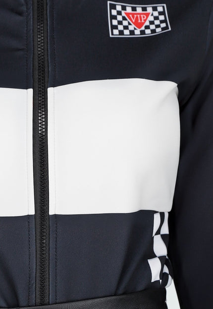 KOSTUUM Zwart Wit Race Kostuum