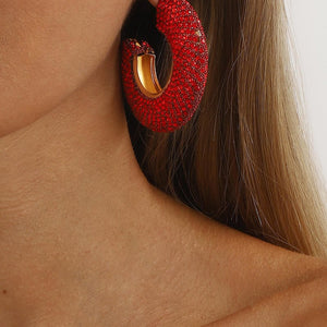 NEW191125 Statement Oorbellen met Strass