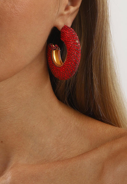 NEW191125 Statement Oorbellen met Strass