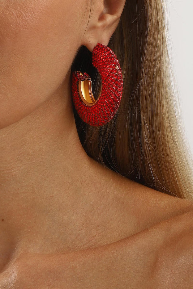 NEW191125 Statement Oorbellen met Strass