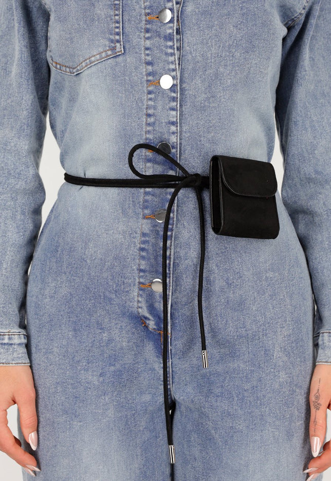 NEW070126 Suède Ceintuur met Mini Pouch