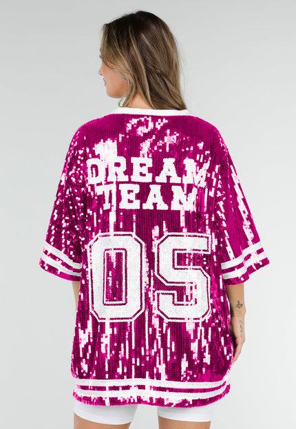 NEW280126 Roze Dreamteam Pailletten Jersey