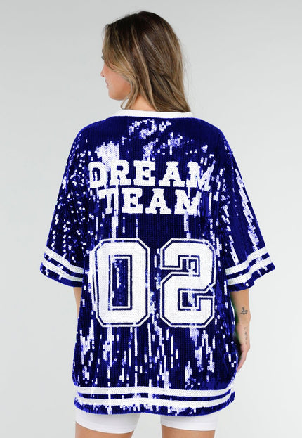 NEW280126 Blauwe Dreamteam Pailletten Jersey