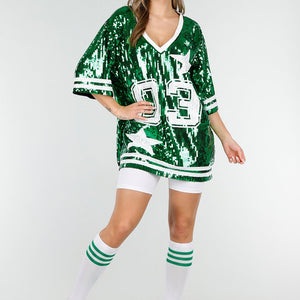 NEW280126 Groene Dreamteam Pailletten Jersey