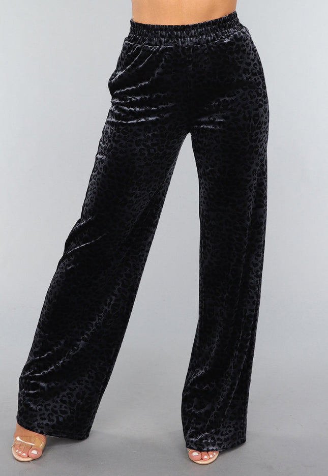 OP=OP.03.S Navy Velours Pantalon met Panterprint