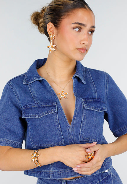 ORANJE-F Gouden Zeester Sieraden Set