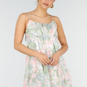 NEW010426 Pastel Bloemenprint Mini Jurkje