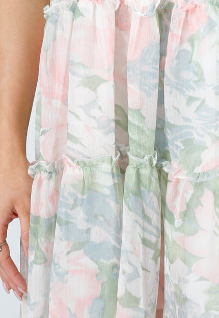 NEW010426 Pastel Bloemenprint Mini Jurkje