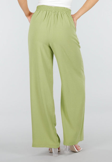 NEW010426 Petite Groene Linnenlook Pantalon