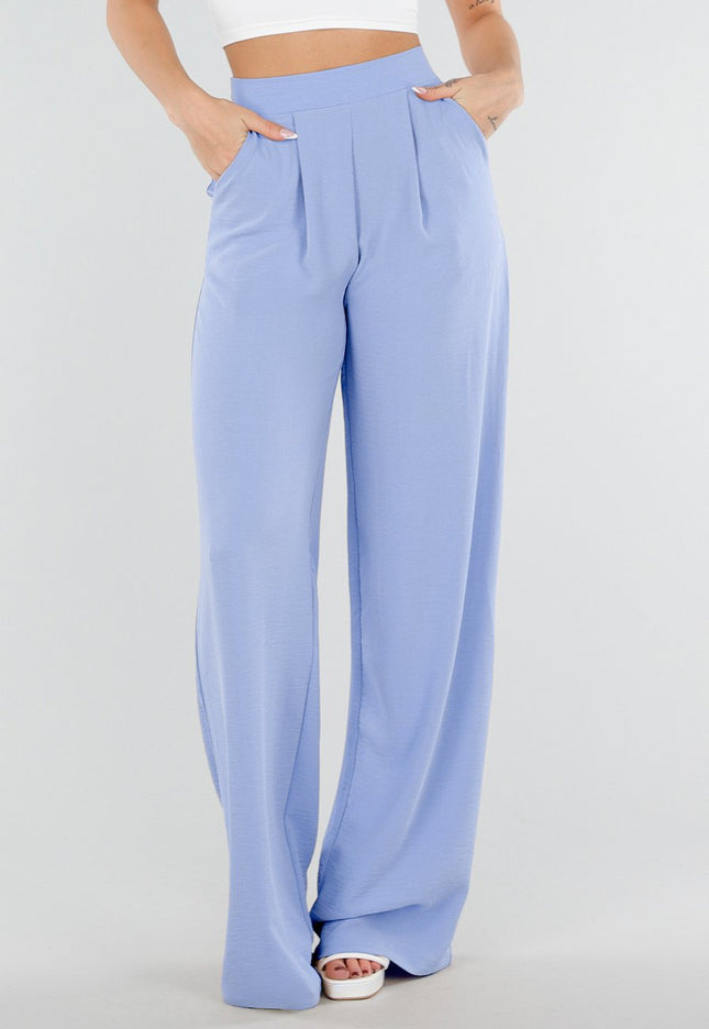 NEW010426 Tall Lichtblauwe Linnenlook Pantalon