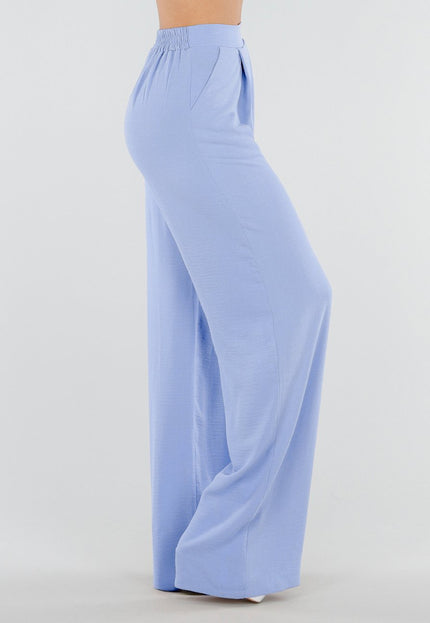 NEW010426 Tall Lichtblauwe Linnenlook Pantalon
