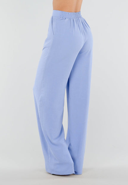 NEW010426 Tall Lichtblauwe Linnenlook Pantalon