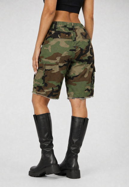 NEW010726 Camouflage Cargo Bermuda Short
