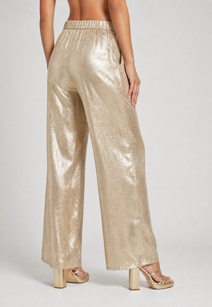 NEW010726 Gouden Wide Leg Pantalon