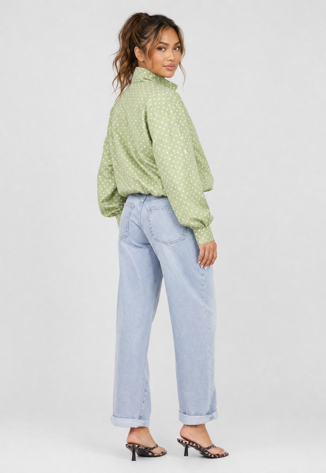 NEW010726 Groen Polkadot Jasje