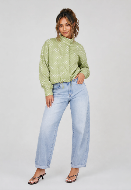 NEW010726 Groen Polkadot Jasje