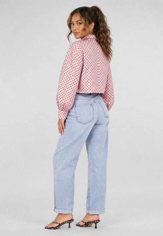 NEW010726 Roze Polkadot Jasje