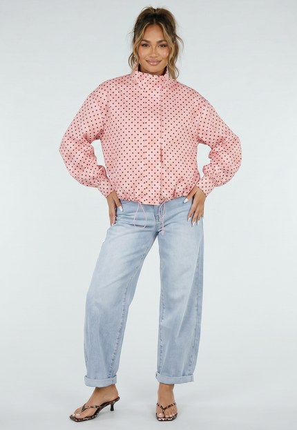 NEW010726 Roze Polkadot Jasje