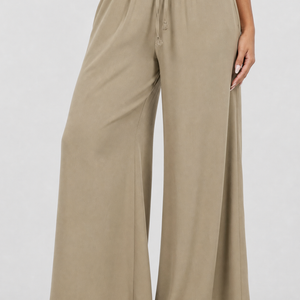 NEW010726 Taupe Wide Leg Broek
