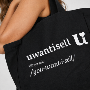 NEW010726 Uwantisell™ Zwarte Canvas Shopper