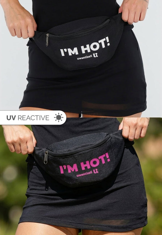 NEW010726 Zwarte UV Reactieve Heuptas