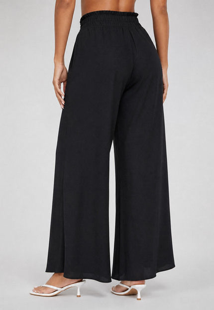 NEW010726 Zwarte Wide Leg Broek