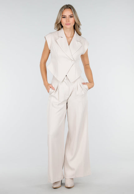 NEW011025 Beige Suède Look Cowboylaarzen