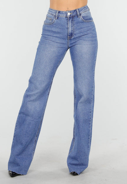 Redial Jeans Blauwe Straight Leg Stretch Jeans Tall