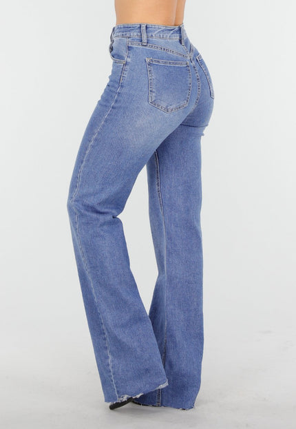Redial Jeans Blauwe Straight Leg Stretch Jeans Tall