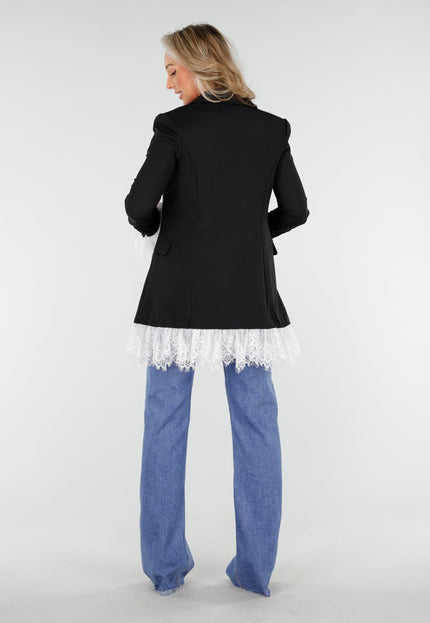 NEW011025 Blazer met Kantdetails