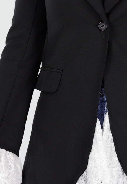 NEW011025 Blazer met Kantdetails