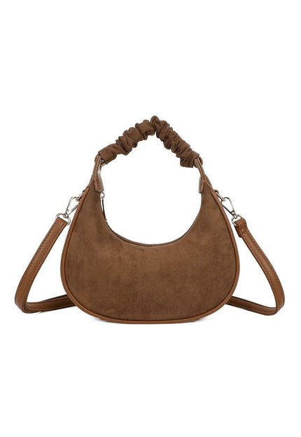 OP=OP.07.NL Bruine Halve Maan Handtas