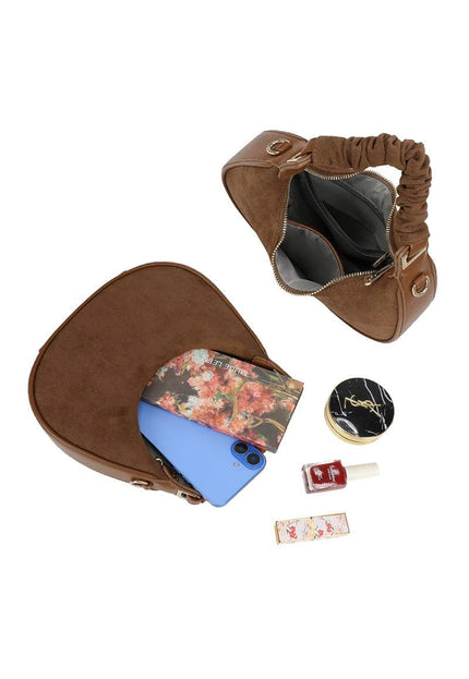 OP=OP.07.NL Bruine Halve Maan Handtas