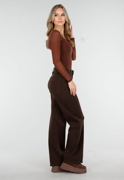 NEW011025 Bruine Mesh Top