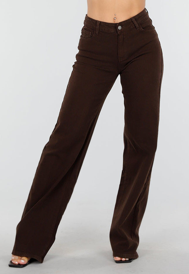 Redial Jeans Tall Bruine Straight Leg Jeans