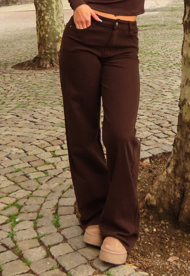 Redial Jeans Tall Bruine Straight Leg Jeans