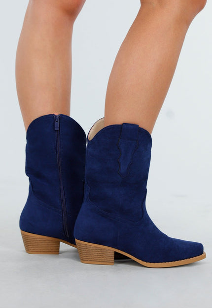 NEW011025 Donkerblauwe Cowboylaarzen