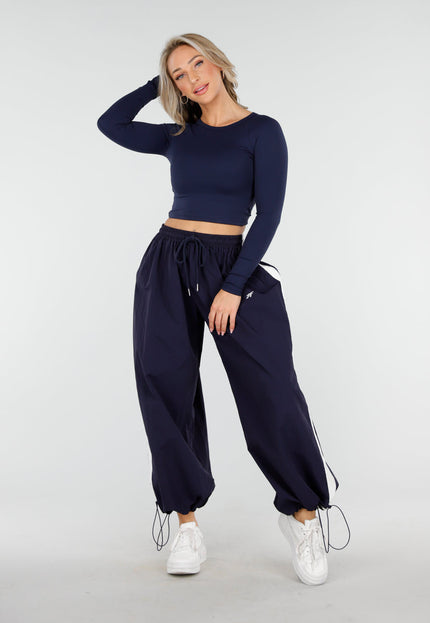 NEW011025 Donkerblauwe Crop Top