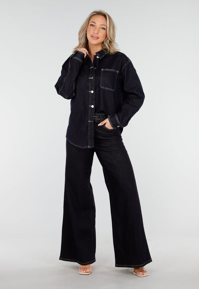 Redial Jeans Donkerblauwe Stretch Flared Jeans