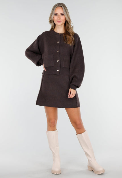 NEW011025 Donkerbruin Setje met Rok